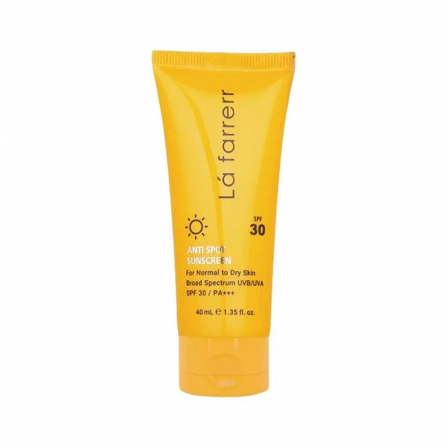 کرم ضد آفتاب و ضد لک SPF30 لافارر مناسب پوست خشک و معمولی حجم 40 میلی لیتر - بی رنگ