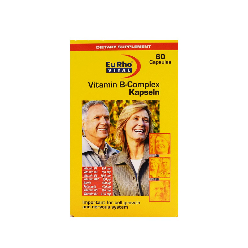 کپسول ب کمپلکس یوروویتال 60 عددی Eurho vital Vitamin B Tablet