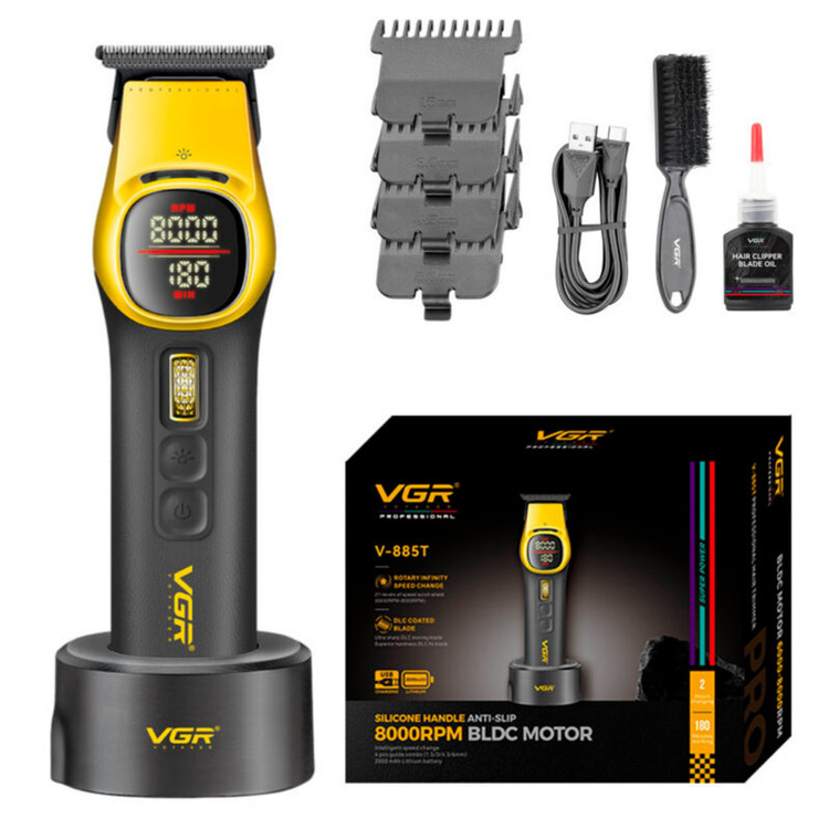 ماشین اصلاح موی سر و صورت شارژی وی جی ار مدل V-885T (ارسال رایگان)