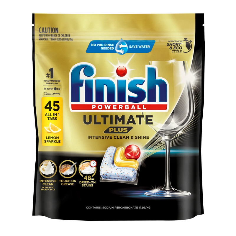 قرص ماشین ظرفشویی فینیش مدل Ultimate Plus بسته 45 عددی نمای ۳