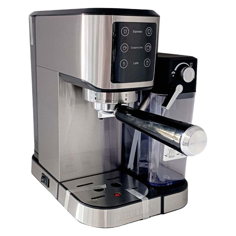 اسپرسوساز 1000 میلی‌لیتری برلین مدل BE-1700، مناسب تهیه اسپرسو و کاپوچینو، دارای 1 عدد نازل قهوه، حالت آماده به کار، سیستم گرم کردن فنجان (ارسال رایگان)