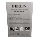 اسپرسوساز 1000 میلیلیتری برلین مدل BE-1700، مناسب تهیه اسپرسو و کاپوچینو، دارای 1 عدد نازل قهوه، حالت آماده به کار، سیستم گرم کردن فنجان (ارسال رایگان)