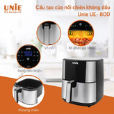 هواپز و سرخ کن بدون روغن یونی ۸ لیتر مدل UE_800 (ارسال رایگان)