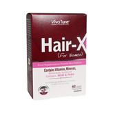 مکمل غذایی تقویت و حفظ سلامت مو بانوان ویوا تون مدل Hair-X با کلاژن هیدرولیز شده، ویتامینها، آمینو اسید، بیوتین، روی، سلنیوم، MSM و PABA، تغذیه عمیق فولیکول و تقویت ریشه مو، بسته 60 عددی