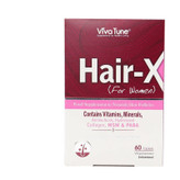 مکمل غذایی تقویت و حفظ سلامت مو بانوان ویوا تون مدل Hair-X با کلاژن هیدرولیز شده، ویتامینها، آمینو اسید، بیوتین، روی، سلنیوم، MSM و PABA، تغذیه عمیق فولیکول و تقویت ریشه مو، بسته 60 عددی
