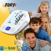 فشارسنج بازویی دیجیتال فوکسی مدل WHITE با قابلیت اندازهگیری فشار خون و ضربان قلب، حافظه بالای 99 رکورد، پشتیبانی دو کاربره، تشخیص آریتمی، نمایشگر LCD و همراه پاوربانک و کیف ضد ضربه (ارسال رایگان)