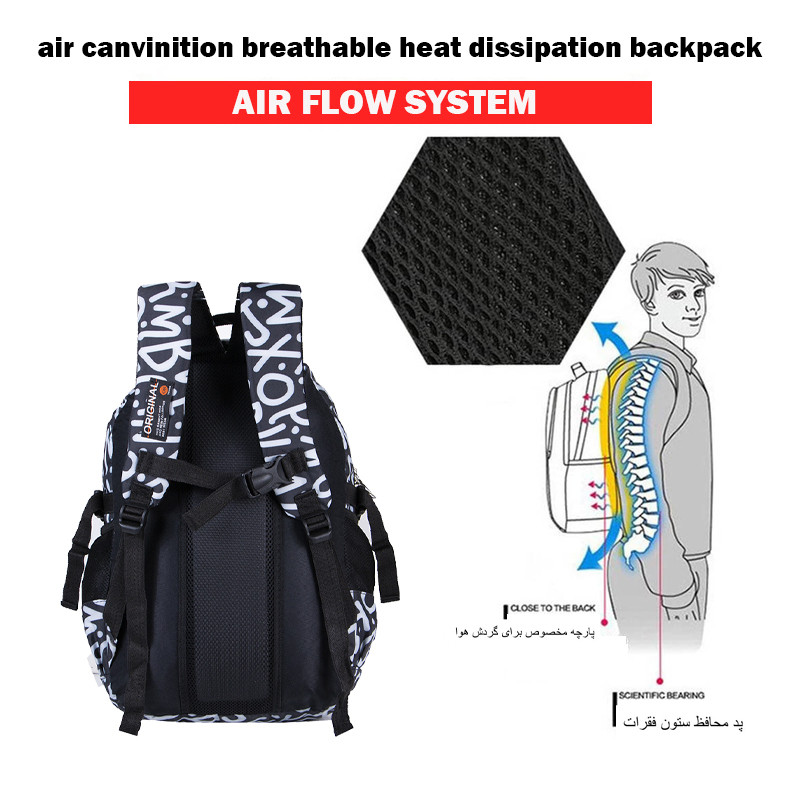 کوله پشتی مدرسه مدل HLM-9800 به همراه جامدادی
