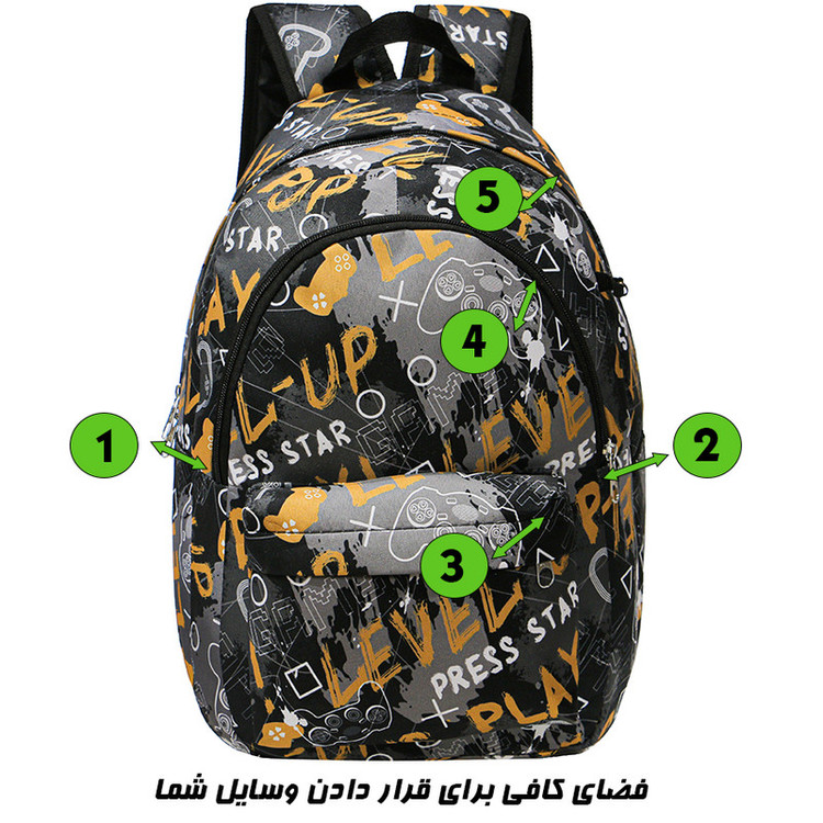 کوله پشتی مدل TRF-4800 به همراه جامدادی