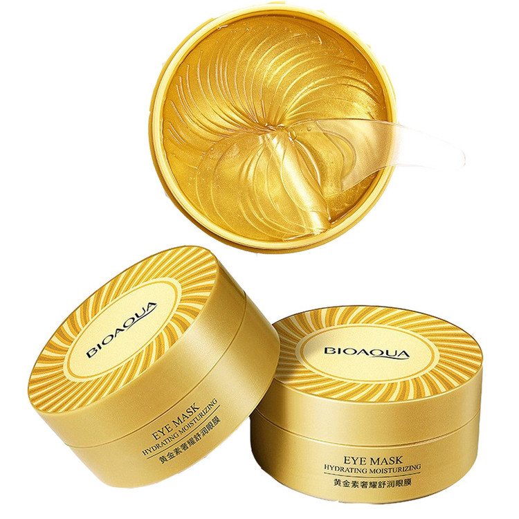 ماسک زیر چشم بایو آکوا مدل HYDRATING MOISTURIZING حجم 80 میلی لیتر بسته 60 عددی
