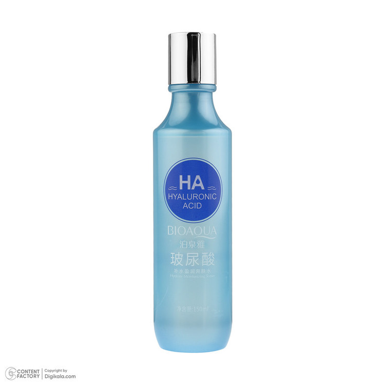 تونر پاککننده صورت بی آکوا مدل Hyaluronic Acid مناسب برای انواع پوست حجم 150 میلیلیتر