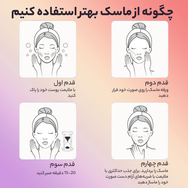 ماسک صورت بایو آکوا مدل آبرسان وزن 25 گرم بسته 24 عددی