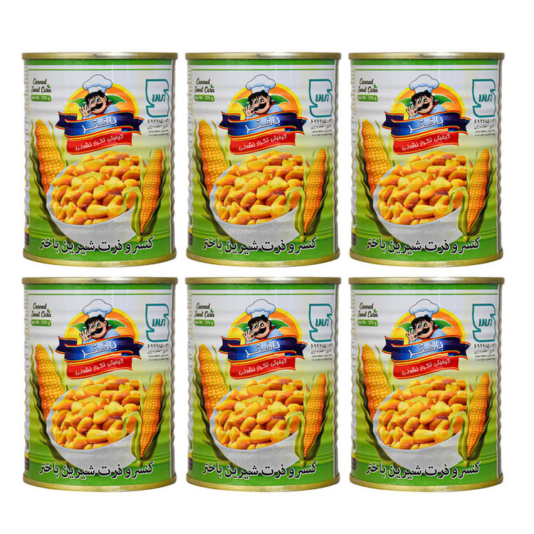 کنسرو ذرت باختر - 370 گرم بسته 6 عددی